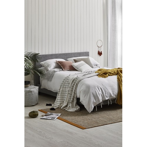 Temple & ster Grey Jonty Upholstered Bed Frame & Reviews