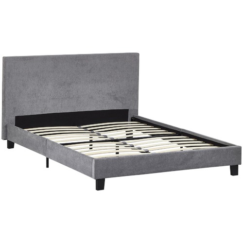 Temple & ster Grey Jonty Upholstered Bed Frame & Reviews