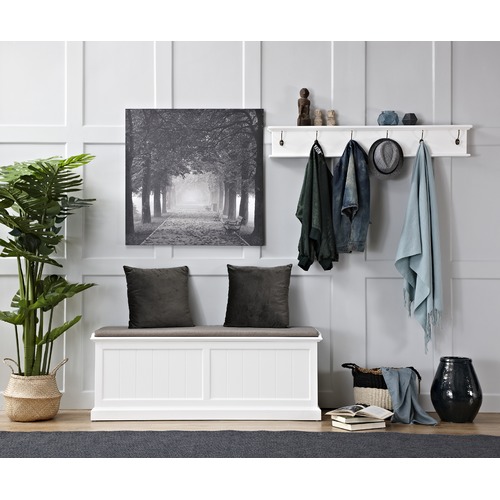 Temple & Webster Hamptons Cushioned Storage Bench