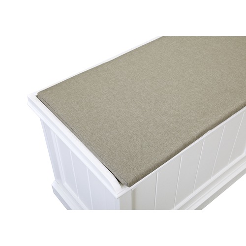 Temple & Webster Hamptons Cushioned Storage Bench