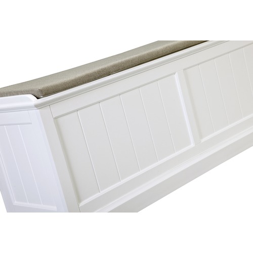 Temple & Webster Hamptons Cushioned Storage Bench