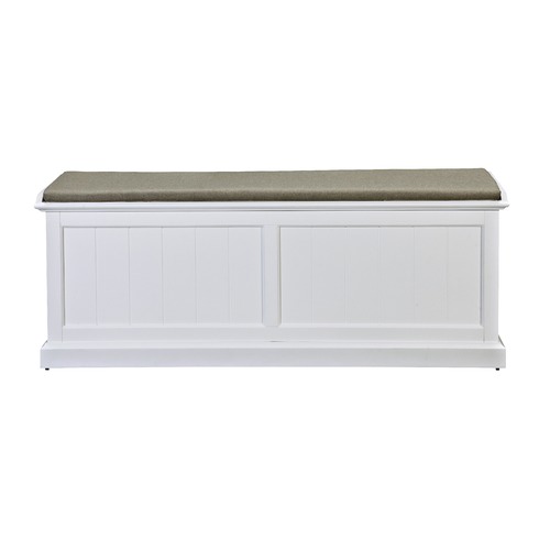 Temple & Webster Hamptons Cushioned Storage Bench