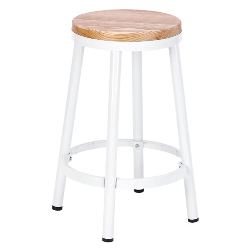 Temple & Webster 66cm Bailey Metal & Ash Wood Barstool