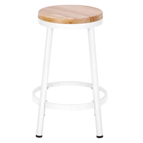 Temple & Webster 66cm Bailey Metal & Ash Wood Barstool