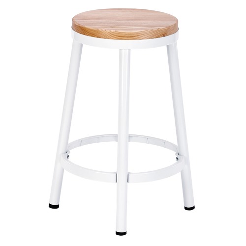 Temple & Webster 66cm Bailey Metal & Ash Wood Barstool