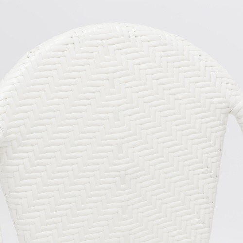Temple & Webster White Paris PE Rattan Cafe Dining Chairs