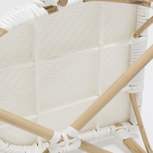 Temple & Webster White Paris PE Rattan Cafe Dining Chairs