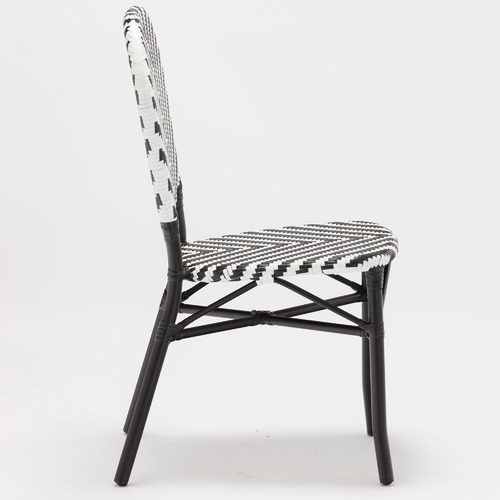 Temple & Webster Black Paris PE Rattan Cafe Chairs
