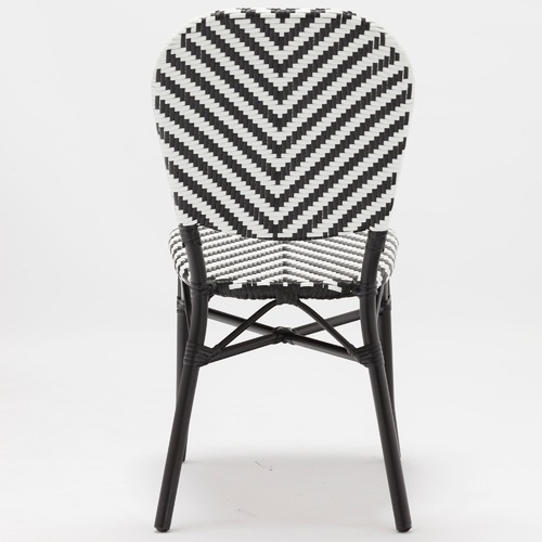 Temple & Webster Black Paris PE Rattan Cafe Chairs