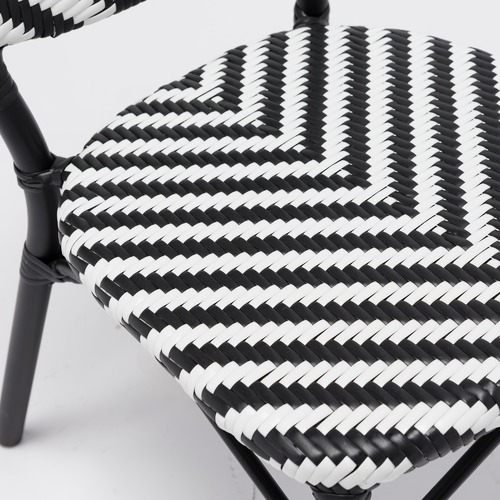 Temple & Webster Black Paris PE Rattan Cafe Chairs