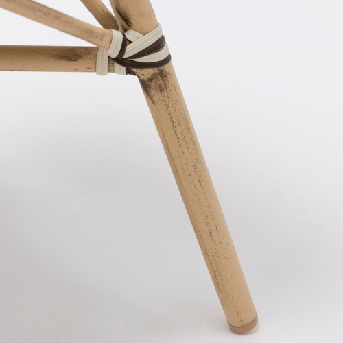 Temple & Webster Taupe & White Paris PE Rattan Cafe Dining Chairs