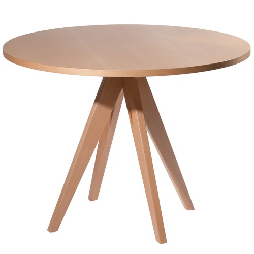 Temple & Webster Lula 100cm Round Beech Wood Dining Table