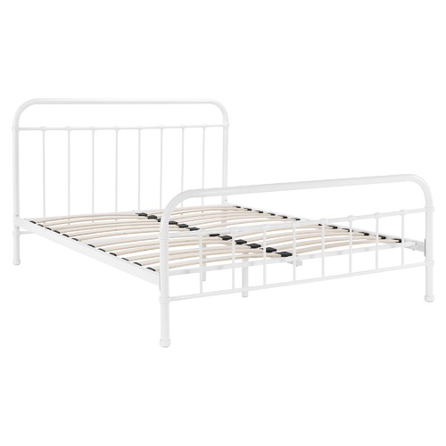 Temple & Webster White Bailey Metal Bed Frame