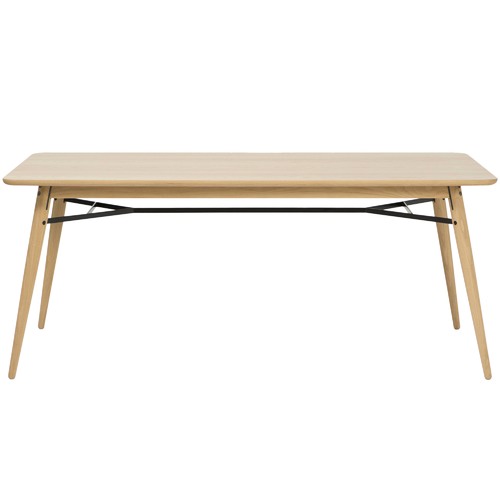Temple & Webster Oak & Metal Milo 180cm Dining Table