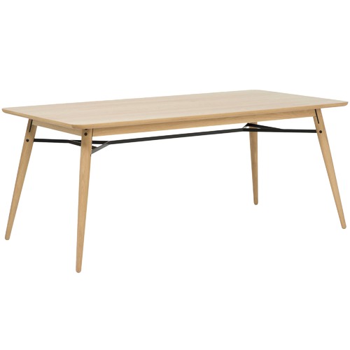 Temple & Webster Oak & Metal Milo 180cm Dining Table