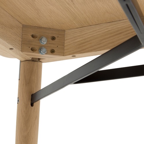 Temple & Webster Oak & Metal Milo 180cm Dining Table