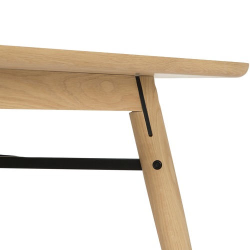 Temple & Webster Oak & Metal Milo 180cm Dining Table