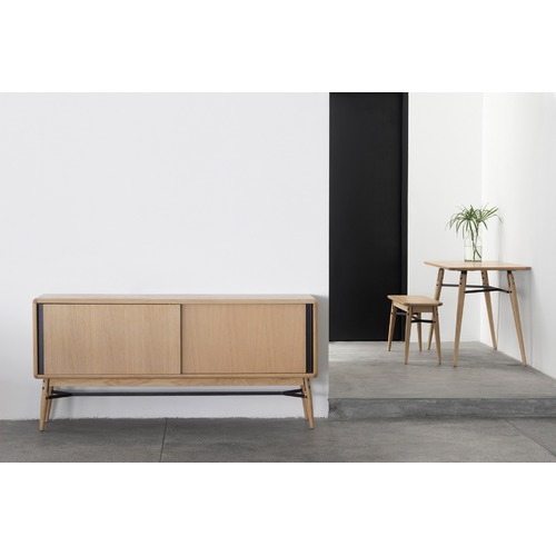 Temple & Webster Oak & Metal Milo 180cm Dining Table
