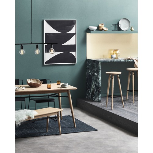 Temple & Webster Oak & Metal Milo 180cm Dining Table