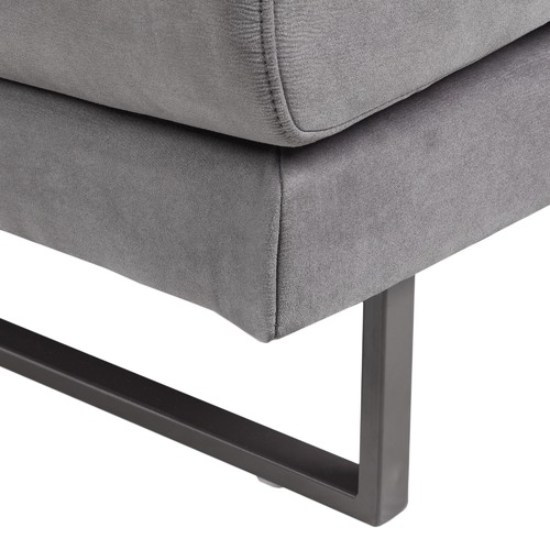 Temple & Webster 3 Seater Grey Zanda L-Shaped Sofa