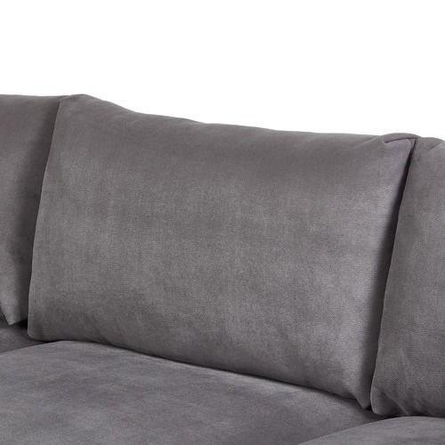 Temple & Webster 3 Seater Grey Zanda L-Shaped Sofa