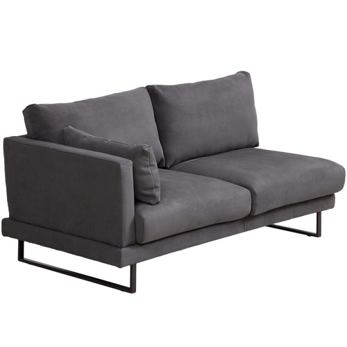 Temple & Webster 3 Seater Grey Zanda L-Shaped Sofa
