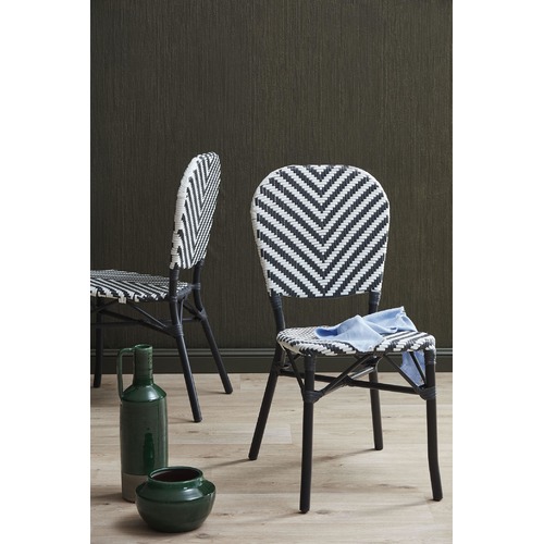 Temple & Webster Black Paris PE Rattan Cafe Chairs
