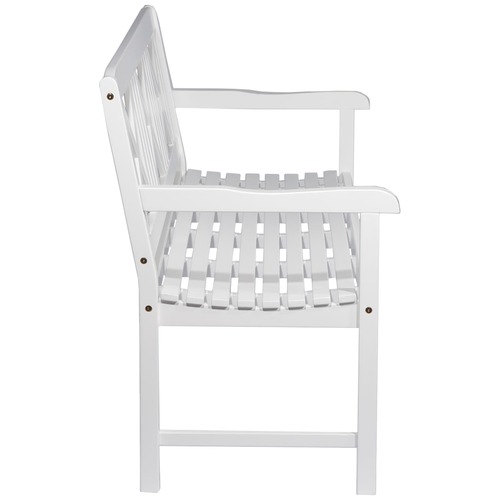 Temple & Webster Santa Cruz White 2 Seater Outdoor Timber Bench