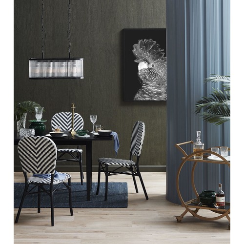 Temple & Webster Black Paris PE Rattan Cafe Chairs