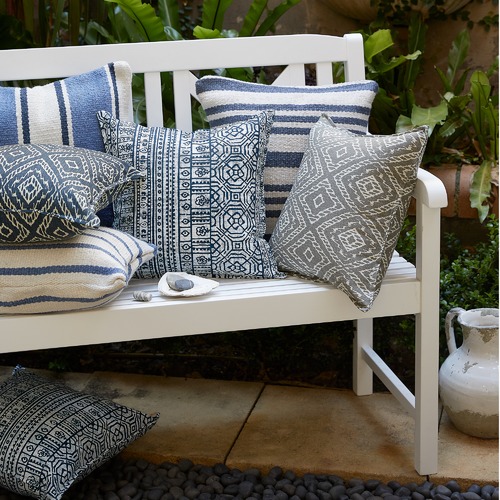 Temple & Webster Santa Cruz White 2 Seater Outdoor Timber Bench