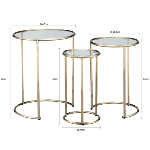 Temple & Webster 3 Piece Riverside Nesting Side Tables Set