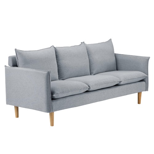 Temple & Webster Moonlight Grey Hampstead 3 Seater Sofa