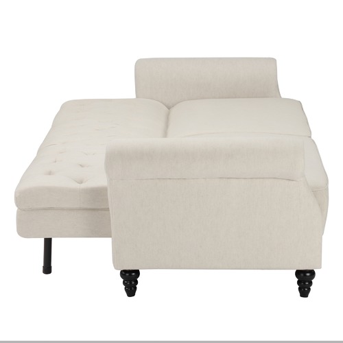 Temple & Webster Richmond 3 Seater Linen Chesterfield Sofa Bed