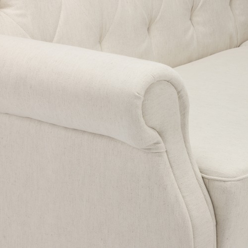 Temple & Webster Richmond 3 Seater Linen Chesterfield Sofa Bed