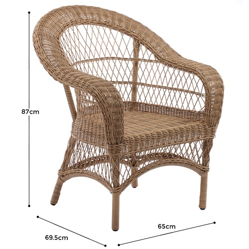 Temple & ster Classic Raffles Outdoor PE Rattan Armchair