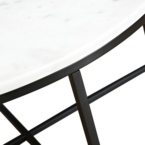 Temple & ster 80cm Round White Siena Marble Coffee Table & Reviews