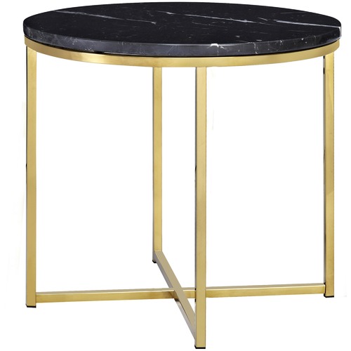 Temple & ster 50cm Round Black Siena Marble Side Table & Reviews