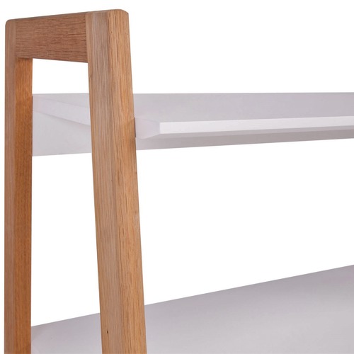 Temple & Webster White & Blonde Bjorke 3 Tier Bookshelf