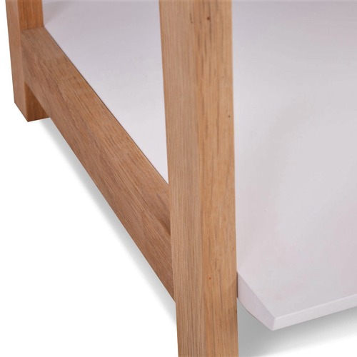 Temple & Webster White & Blonde Bjorke 3 Tier Bookshelf