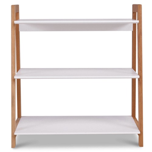 Temple & Webster White & Blonde Bjorke 3 Tier Bookshelf
