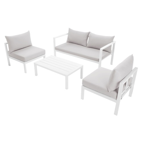Temple & Webster Felix 4 Seater Aluminium Outdoor Sofa Set