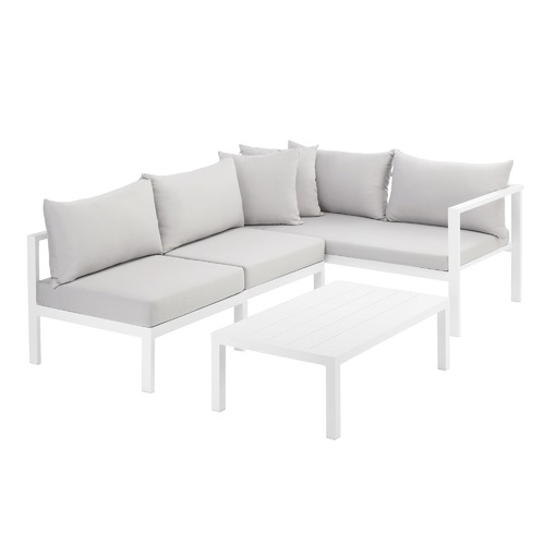 Temple & Webster Felix 4 Seater Aluminium Outdoor Sofa Set