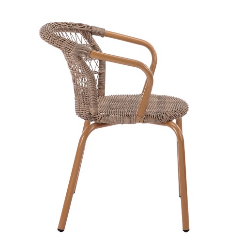 Temple & Webster Brown Raffles PE Rattan Outdoor Dining Chairs
