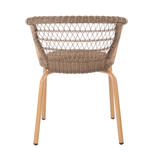 Temple & Webster Brown Raffles PE Rattan Outdoor Dining Chairs