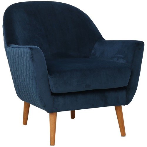 Temple & Webster Olivia Velvet Quilted Armchair