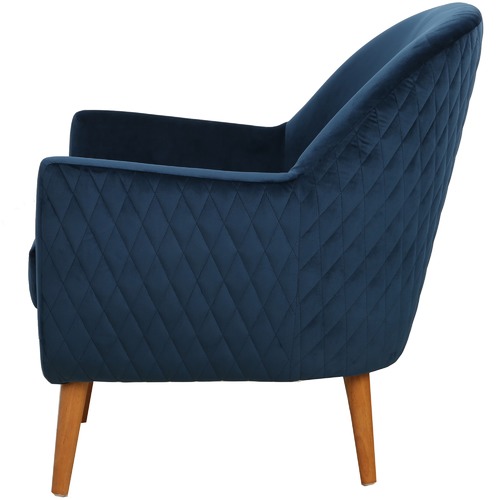 Temple & Webster Olivia Velvet Quilted Armchair