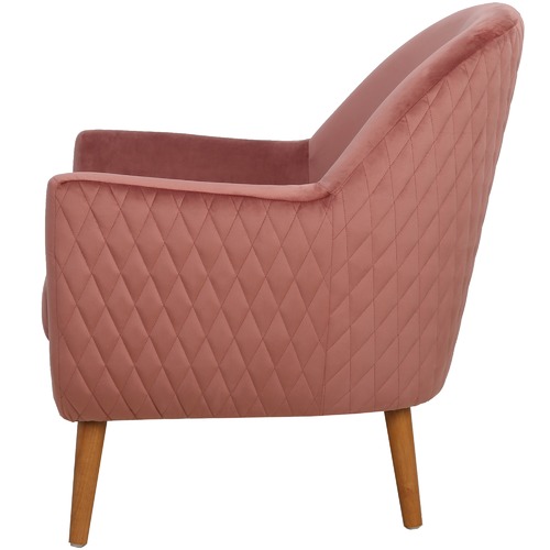 Temple & Webster Olivia Velvet Quilted Armchair