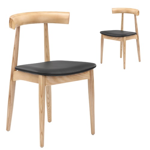 Temple & ster Scandi Ash Dining Chairs with PU Seats
