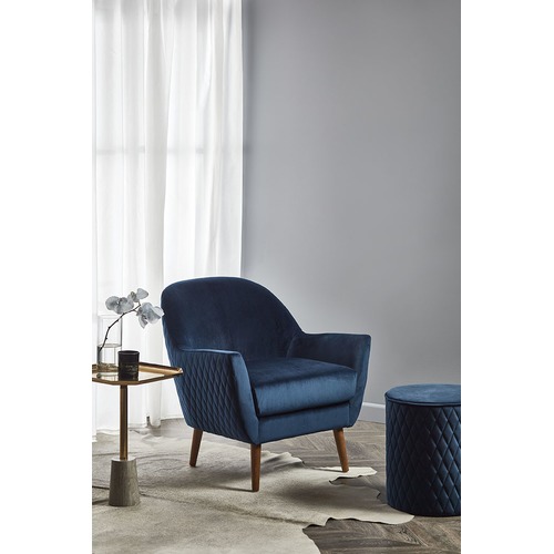 Temple & Webster Olivia Velvet Quilted Armchair