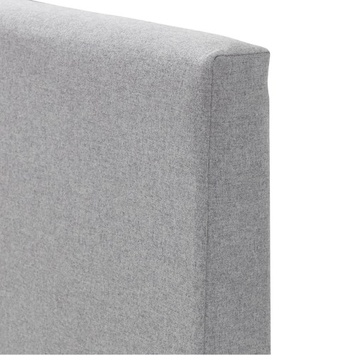 Temple & Webster Grey Logan Upholstered Bed